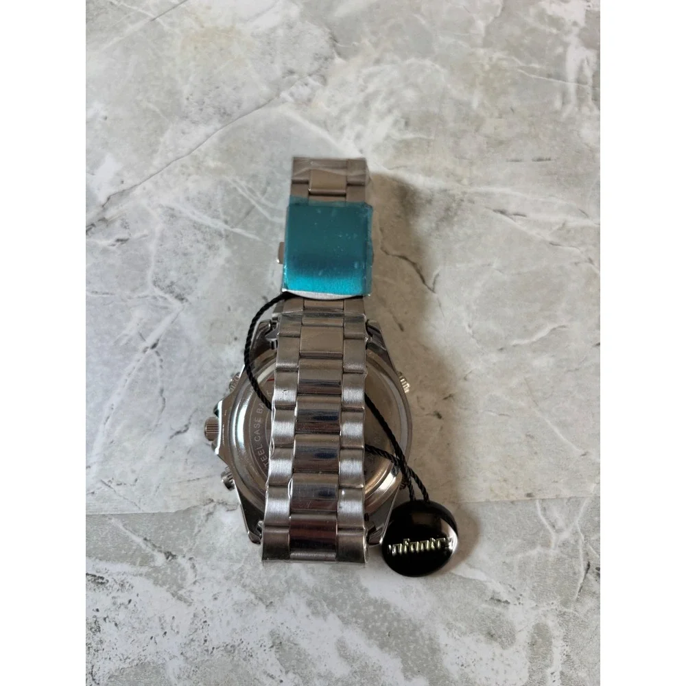 Infantry Co Mens Dual‎ Movement Analog Digital Watch Stainless Steel Tachymeter